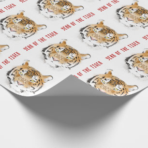 Papel De Presente Ano do Tigre 2022 - Zodiac Animal Chinês Ano Novo