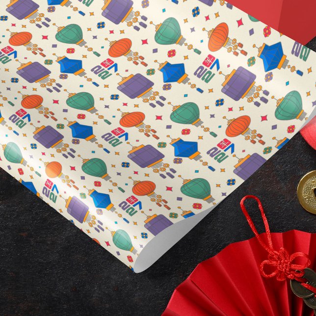 Papel De Presente Ano Novo Chinês do Bode 2027 (Criador carregado)