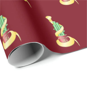 Papel De Presente Ano Novo Chinês do Cobra 2025 Lucky Bamboo