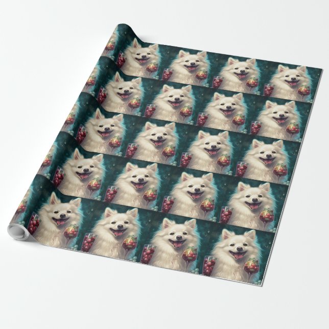 Papel De Presente Ano Novo Esquimó Americano (Desenrolado)