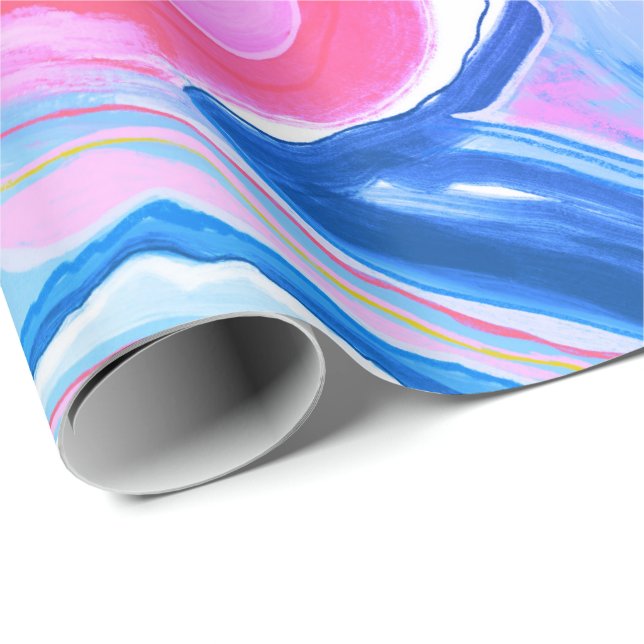 Papel De Presente Anos setenta de Verão, plástico doce quente (Ponta do rolo)