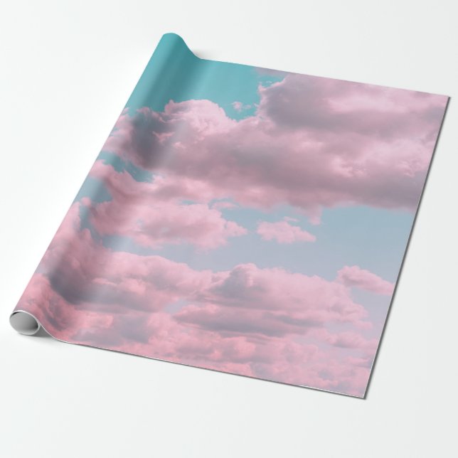 Papel De Presente Antecedentes estéticos com belo céu turquesa  (Desenrolado)