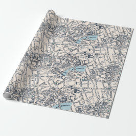 Papel De Presente Antigo Mapa de Londres do West End