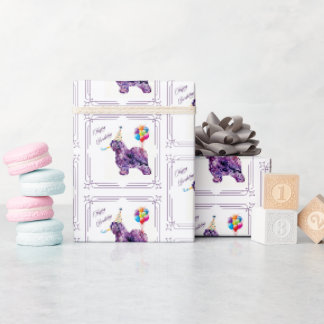 Papel De Presente Antigo Sheepdog Birthday