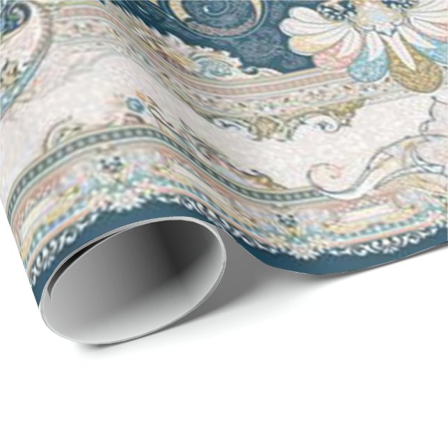 Papel De Presente Antiguamente tapete persa turco (Ponta do rolo)