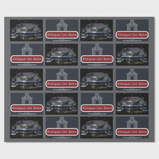 Papel De Presente Antique Car Barn  (Aberto)