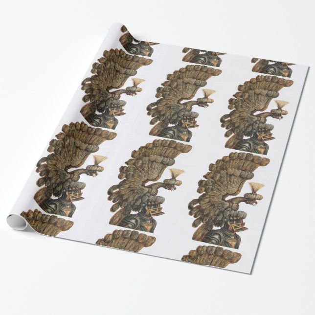 PAPEL DE PRESENTE ANTIQUE KNIGHT HELMET COM ÁGUA (Desenrolado)