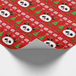 Papel De Presente Antlers grandes do Natal dos desenhos animados da