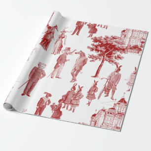 Papel De Presente antropomórfico vermelho antropomórfico vitoriano