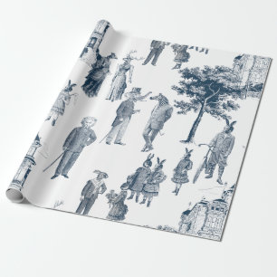 Papel De Presente antropomórfico vitoriano antigo