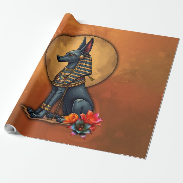 Papel De Presente Anubis in the moonlight,  (Desenrolado)