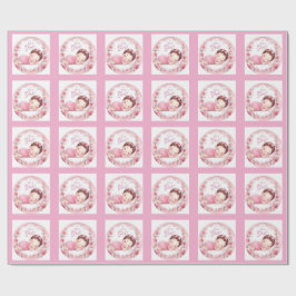 Papel De Presente Anúncio de Bebê Menina Fofura