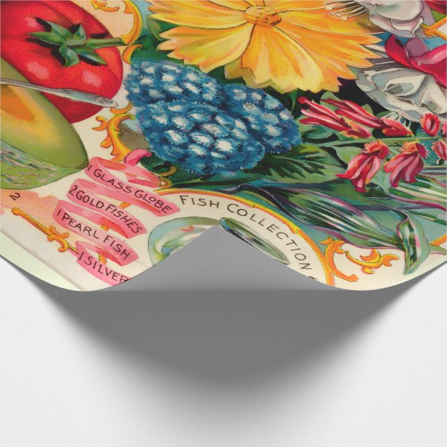 Papel De Presente Anúncio de sementes de vegetais frutas e flores à  (Ponta)