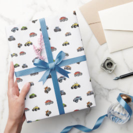 Papel De Presente Any age monster truck boy birthday gift