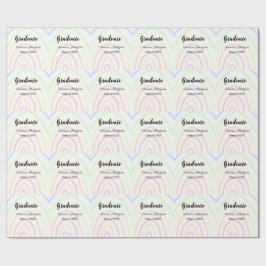 Papel De Presente Apelido de graduação do arco-íris colorida, nome a