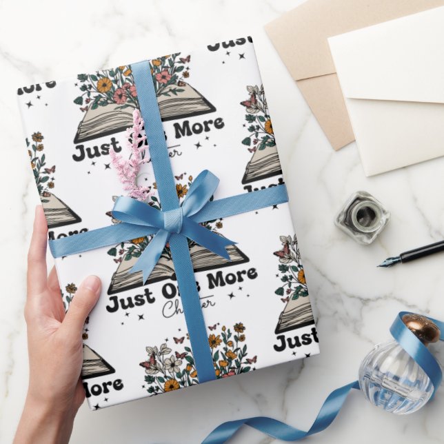 Papel De Presente Apenas Mais Um Capítulo Floral Livro (Presentear)