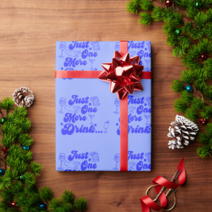 Papel De Presente Apenas Mais Uma Bebida Texto Divertido e Retrô