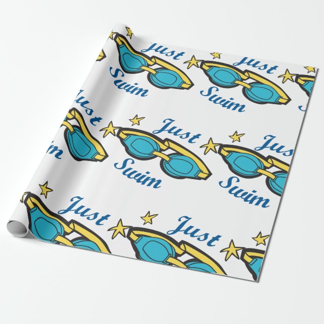 Papel De Presente Apenas Natação (Desenrolado)
