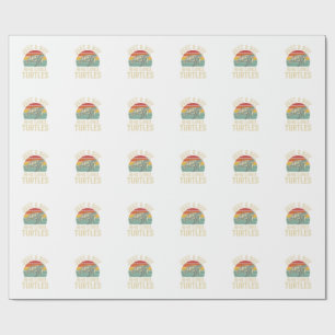 Papel De Presente Apenas um Garoto que Ama Tartarugas Camisa Vintage