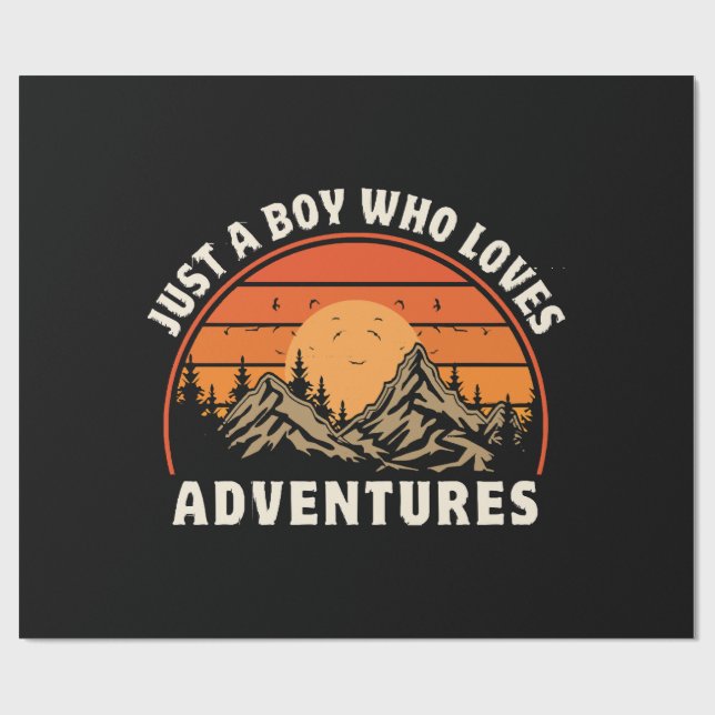 Papel De Presente apenas um menino que ama aventuras (Aberto)