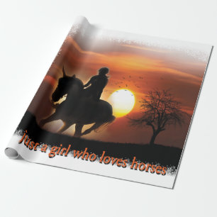 Papel De Presente apenas uma garota que ama cavalos