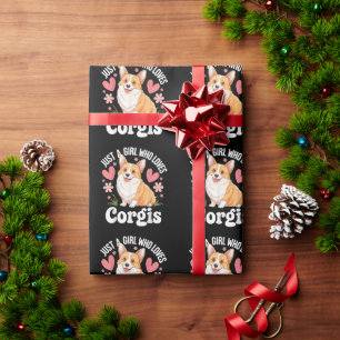 Papel De Presente Apenas uma garota que ama Corgis