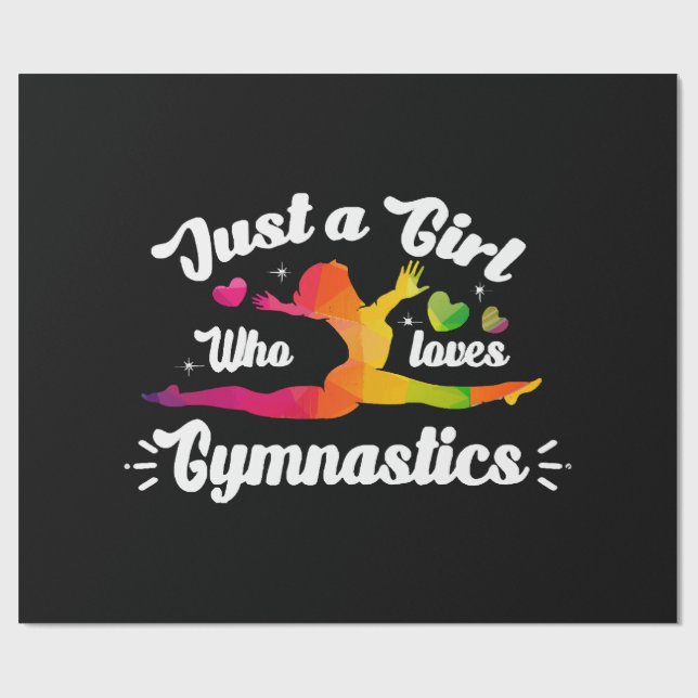 Papel De Presente Apenas Uma Garota Que Ama Ginástica (Aberto)