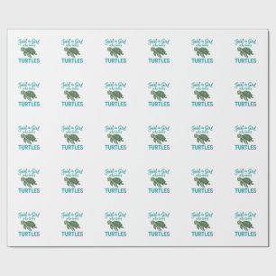 Papel De Presente Apenas uma Garota que Ama Tartarugas Camiseta Vint