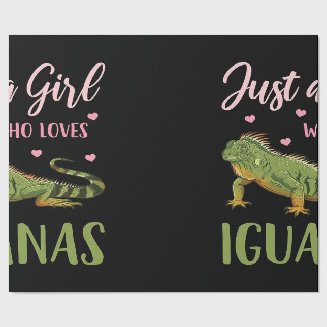 Papel De Presente Apenas Uma Menina Que Ama Iguanas (Barra)