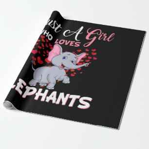 Papel De Presente Apenas Uma Menina Que Ama Os Presentes Dos Elefant