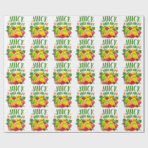 Papel De Presente Apenas Vibrações Suculentas: Frutas Frescas e Vida
