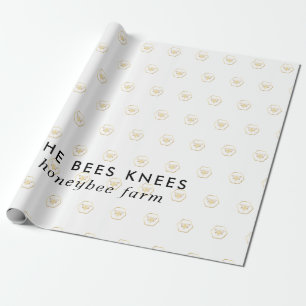 Papel De Presente Apicultor de Mel Dourado Moderno e Elegante
