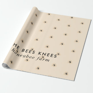 Papel De Presente Apicultor de Mel Elegante e Minimalista