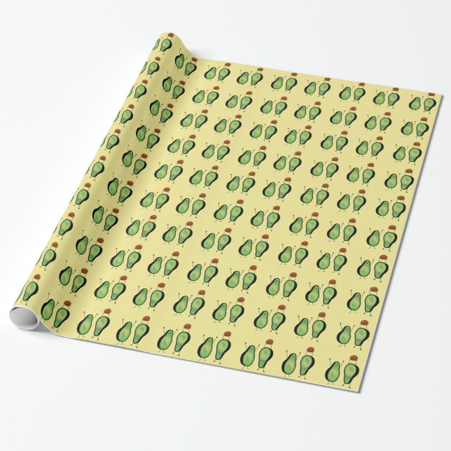 Papel De Presente aplausos engraçada do Avocado fica verde (Desenrolado)