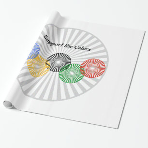 Papel De Presente Apoie as cores -