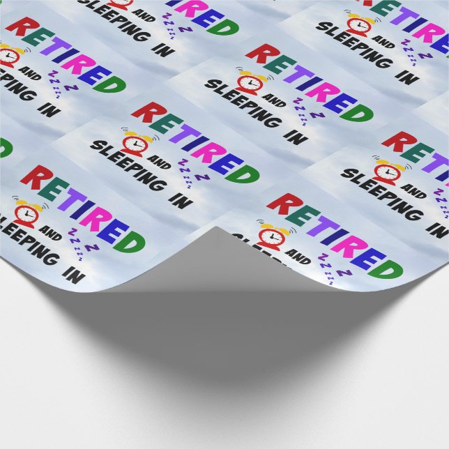 Papel De Presente Aposentado e Dormindo, design divertido (Ponta)