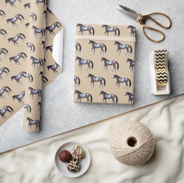 Papel De Presente Appaloosa Stute | Westernpferd | laufend - (Artesanato)