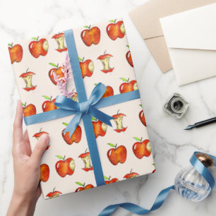 Papel De Presente Apple for Teacher Red Fruta School