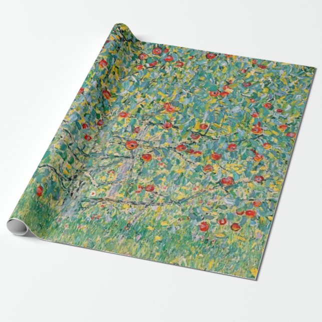 Papel De Presente Apple Tree Gustav Klimt (Desenrolado)