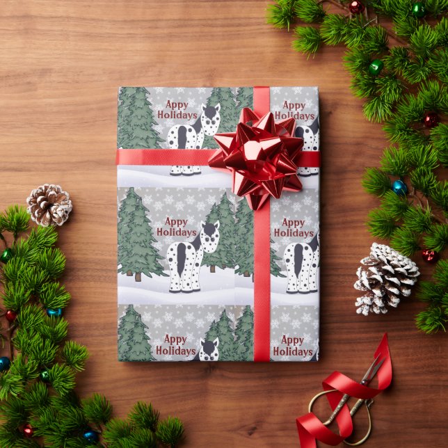 Papel De Presente Appy Holidays Leopard Appaloosa Horse Natal (Presente de Natal)
