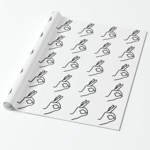 Papel De Presente Aprovação do dedo da mão