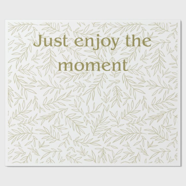 Papel De Presente "Aproveite o Momento" Presente de Mindfulness Botâ (Aberto)