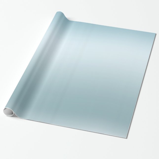 Papel De Presente Aqua Blue Ombre (Desenrolado)