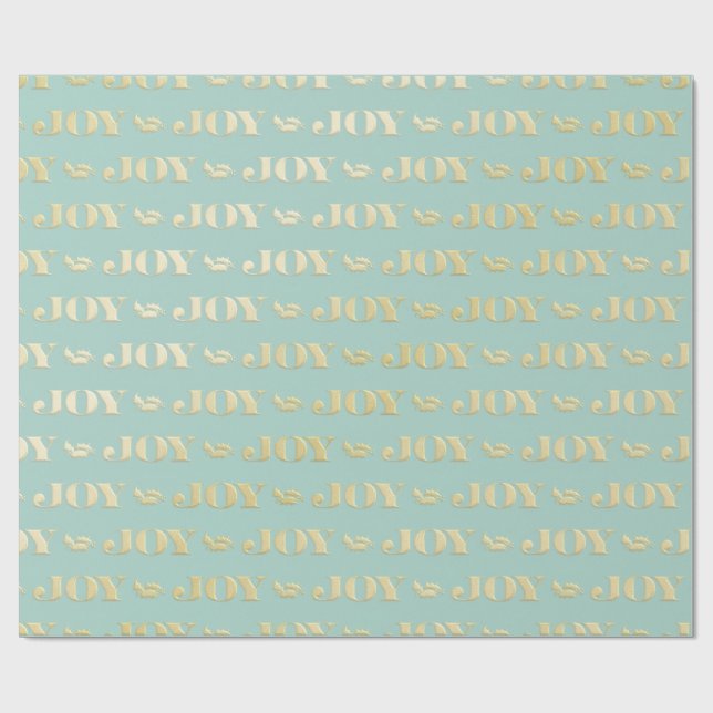 Papel De Presente Aqua & Teal Christmas Wrapping Paper with Gold Acc (Aberto)