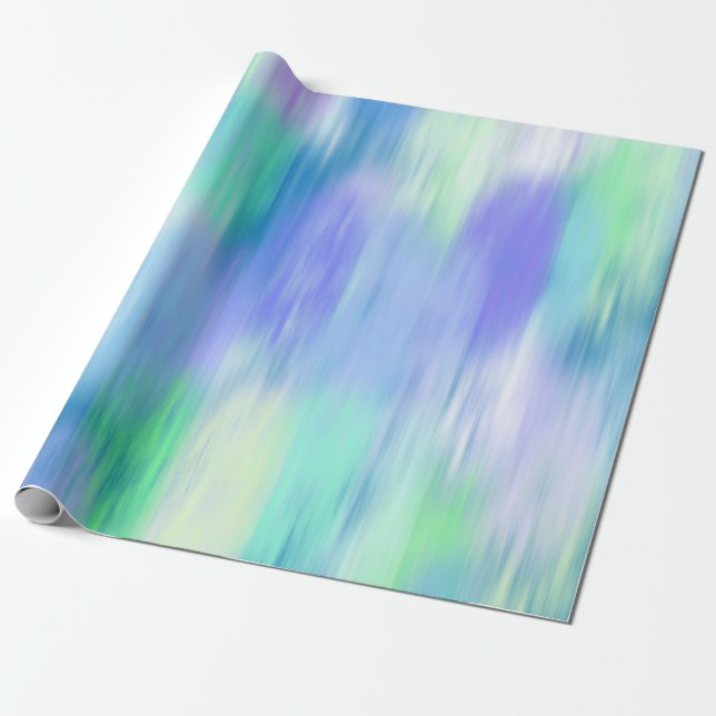 Papel De Presente Aqua Turquoise Purple Abstrato (Desenrolado)