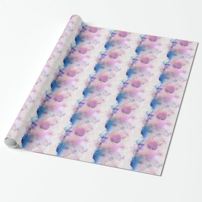 Papel De Presente Aquarela (Desenrolado)