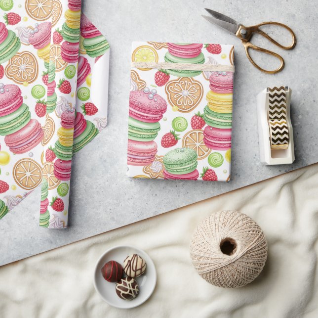 Papel De Presente Aquarela Cheia Macaron (Artesanato)