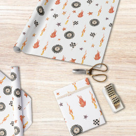 Papel De Presente Aquarela de caminhões modernos