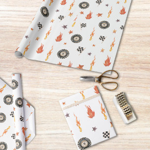 Papel De Presente Aquarela de caminhões modernos