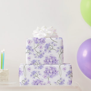 Papel De Presente Aquarela Floral Lavanda